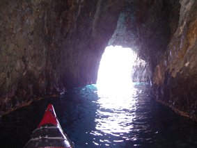 sea kayaking blue caves, zakynthos, ionian islands, greece